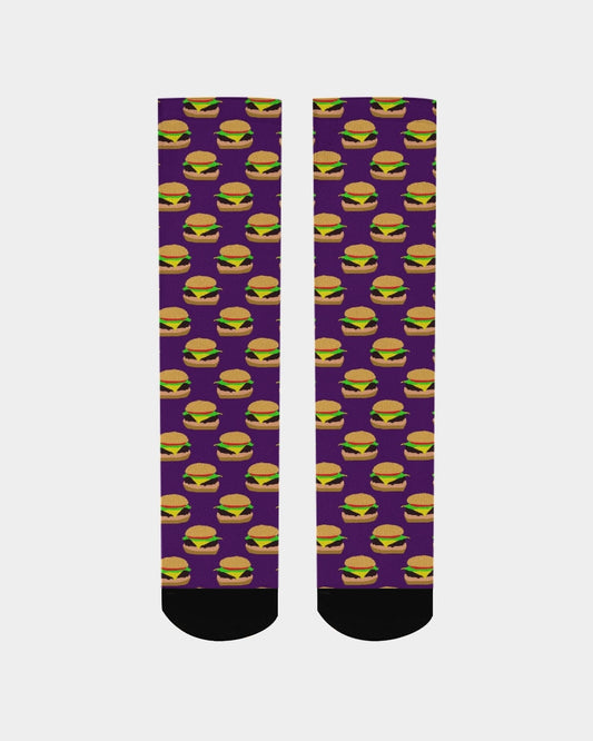 Cheeseburger Pattern Men's Socks