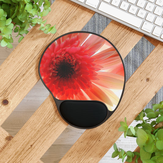 Ethereal Pink Daisy Mouse Pad With Wrist Rest