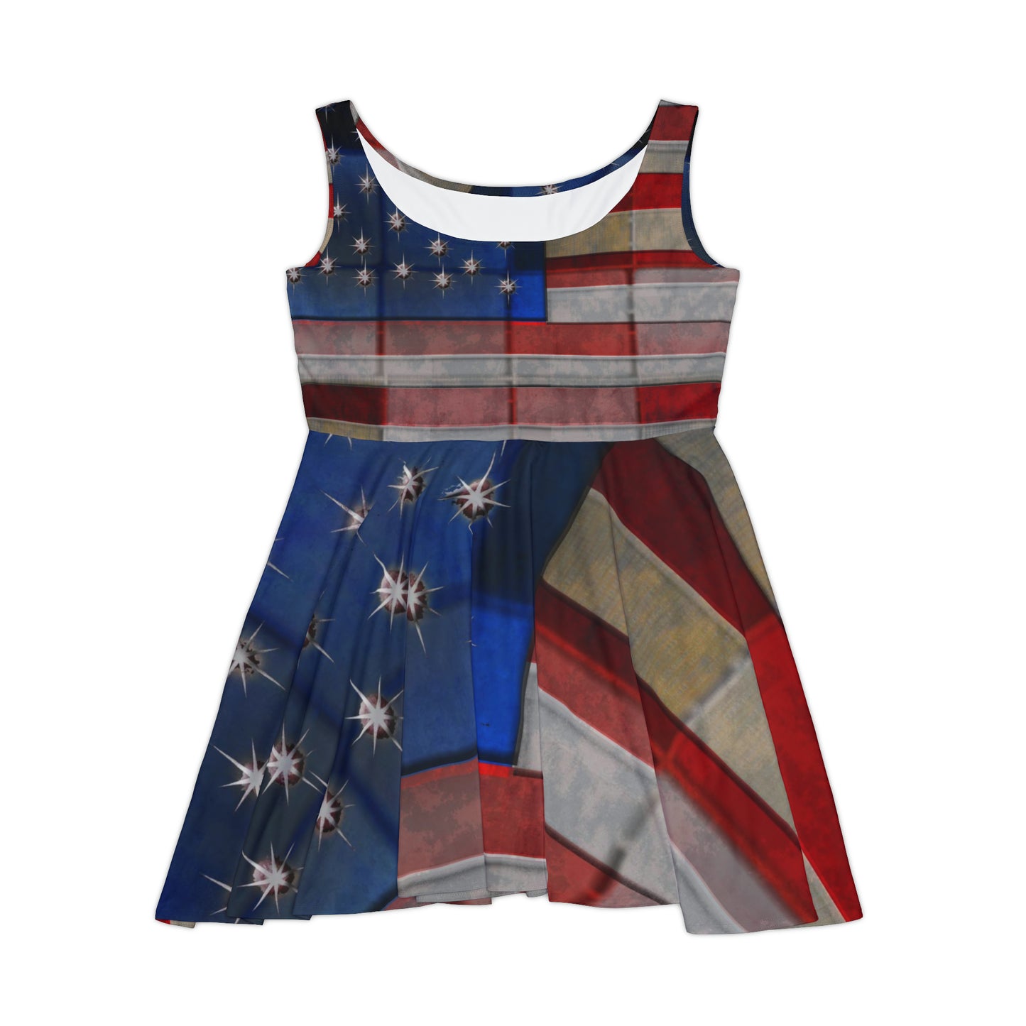 American Flag Quilt Women's Skater Dress (AOP)