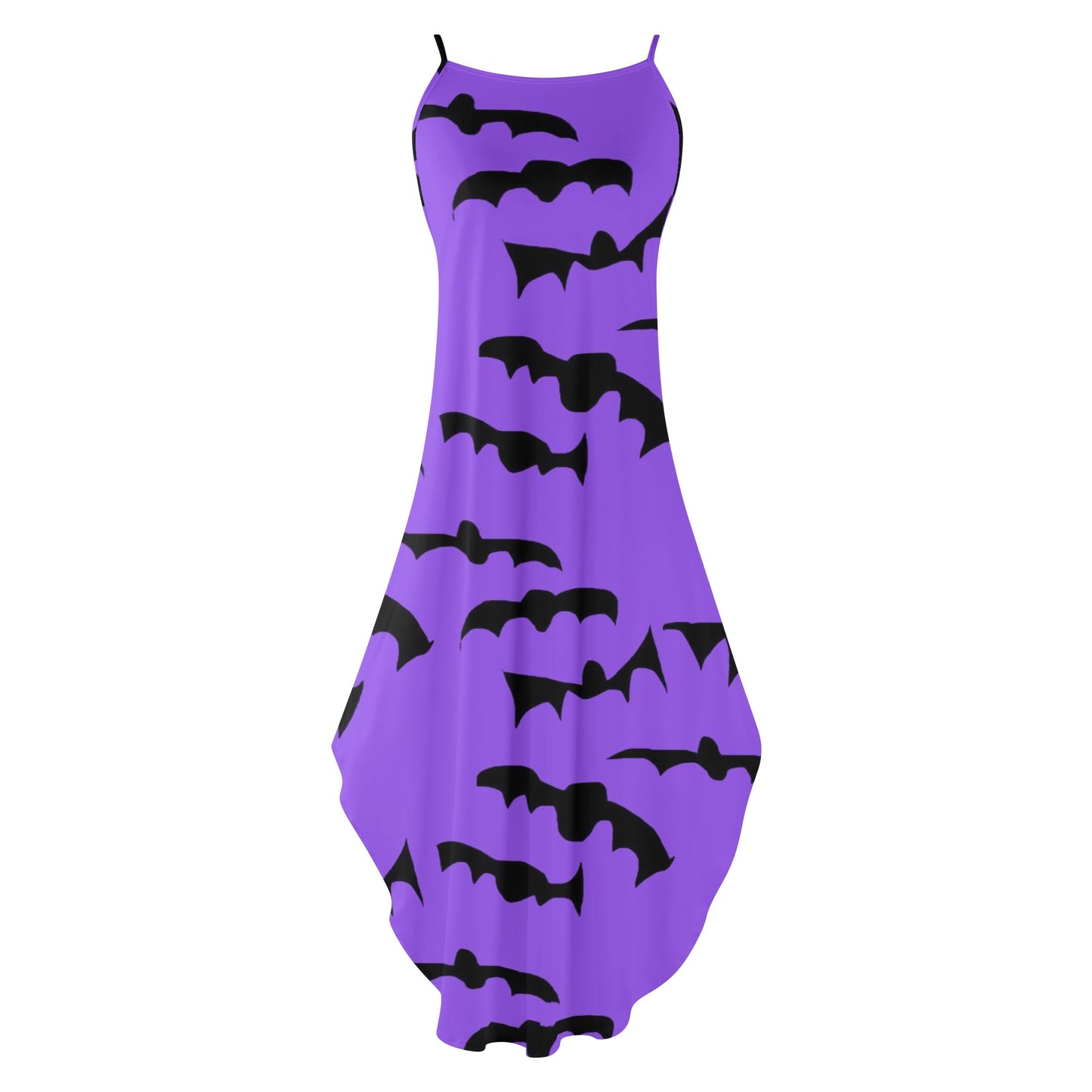 Bats Pattern Womens Elegant Sleeveless Party Dress