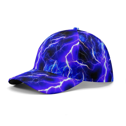 Blue Lightning All Over Printing Baseball Caps