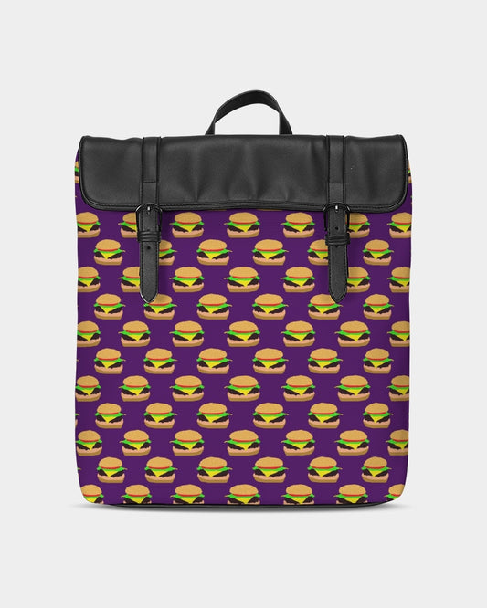 Cheeseburger Pattern Casual Flap Backpack
