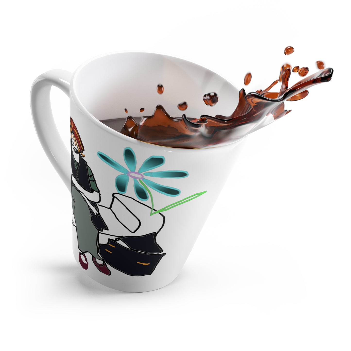 Art School Girl Latte Mug