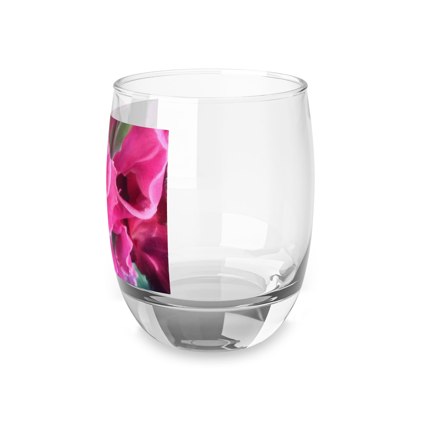 Dark Pink Gladiolas Whiskey Glass