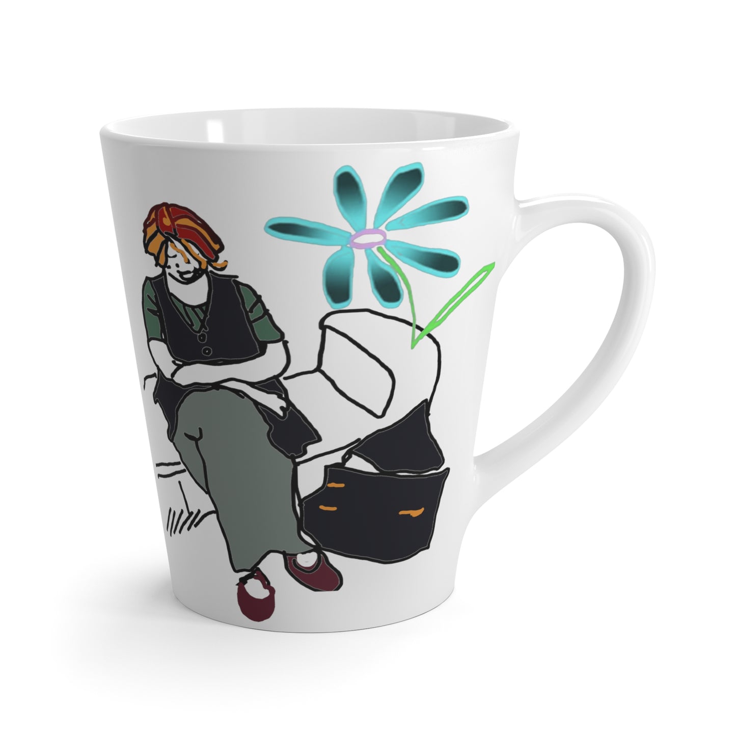 Art School Girl Latte Mug