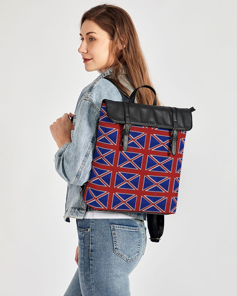 British Flag Pattern Casual Flap Backpack