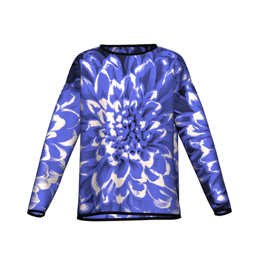 Blue Chrysanthemum Sweater