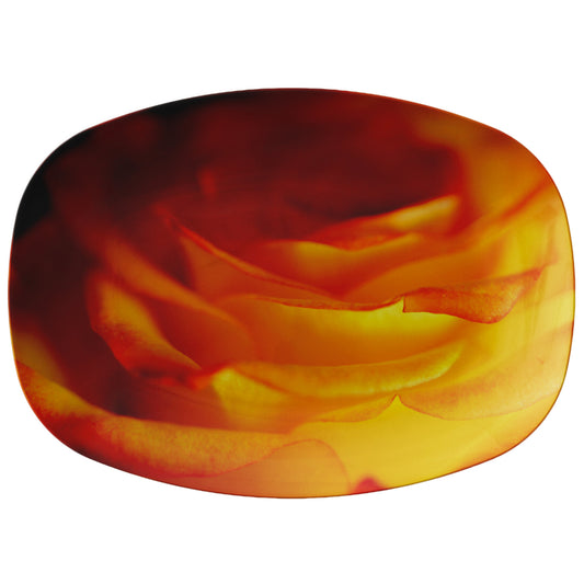 Orange Rose Close Up Snack Platter