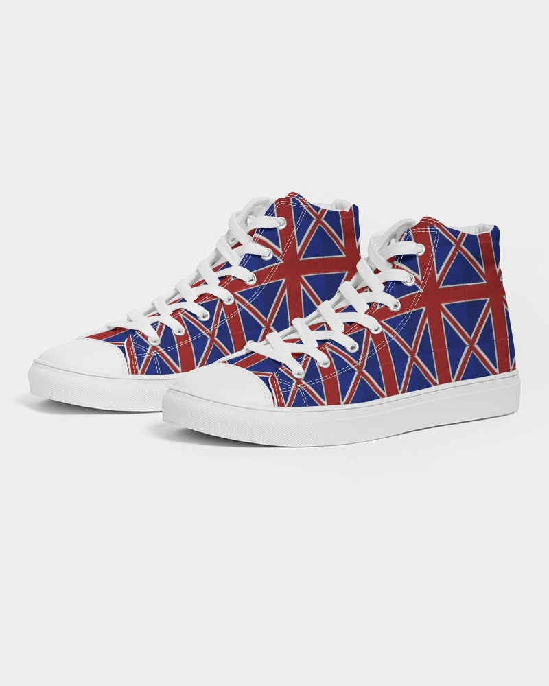 British Flag Pattern Women's Hightop Canvas Shoe