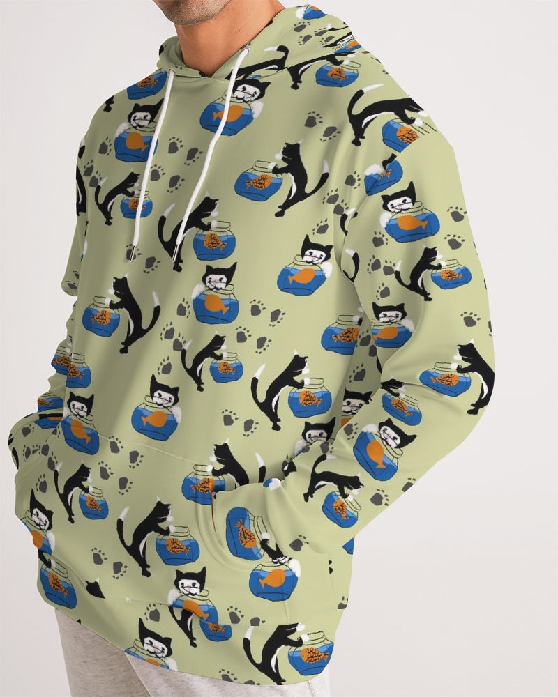 Cat and a Fishbowl Men's All-Over Print Hoodie