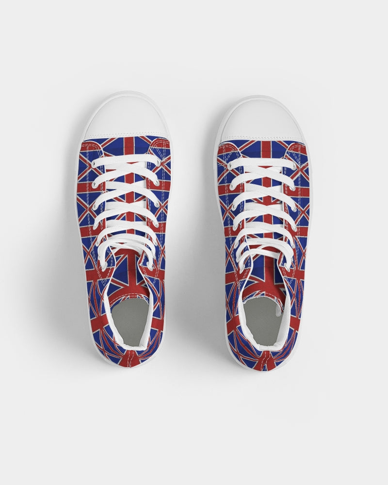 British Flag Pattern Women's Hightop Canvas Shoe