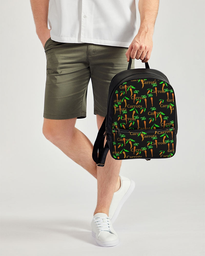 Carrots Pattern Classic Faux Leather Backpack