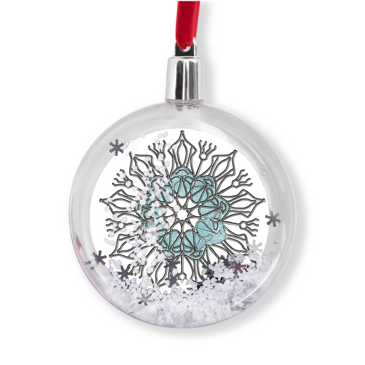 Snowflake Mandala Snow Globe Ornaments