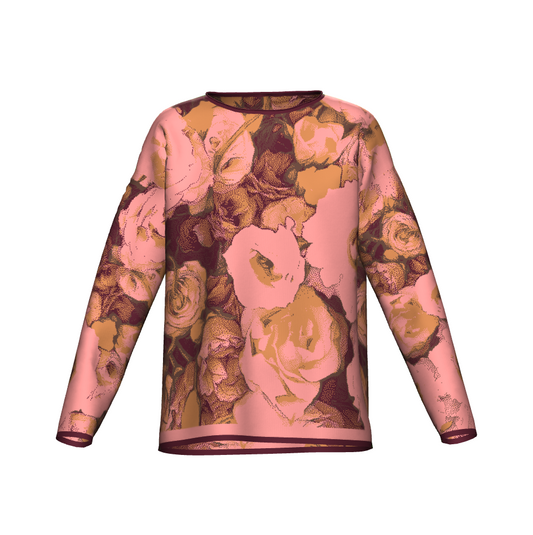 Pink Lisianthus Flowers Sweater