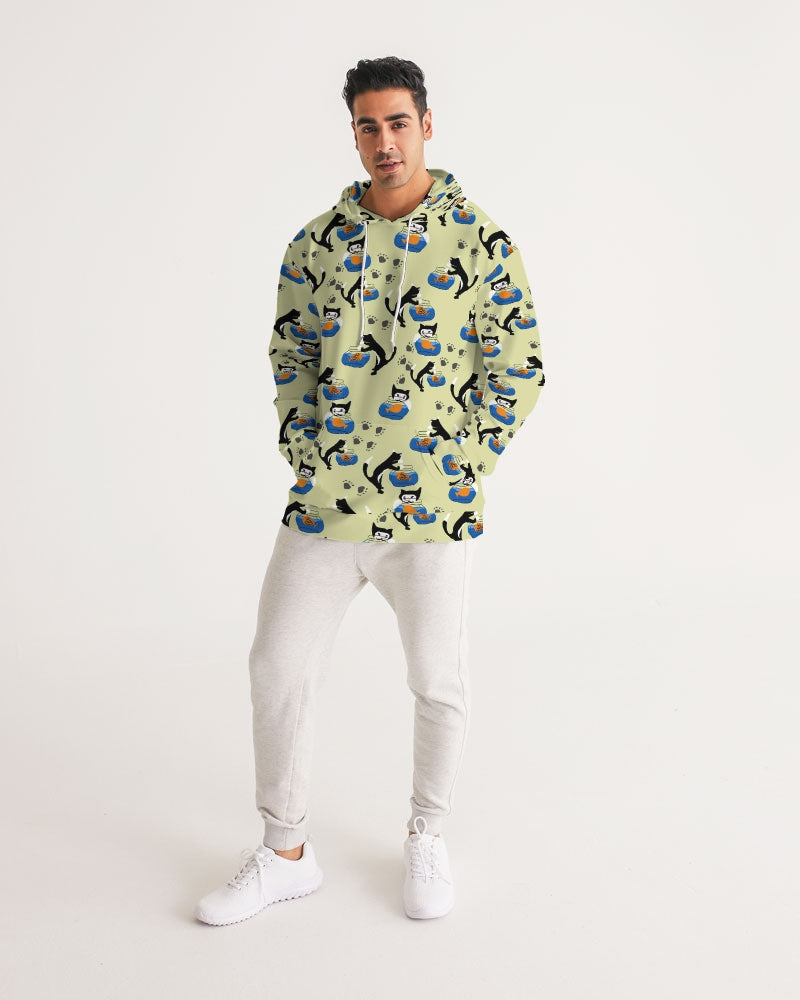 Cat and a Fishbowl Men's All-Over Print Hoodie