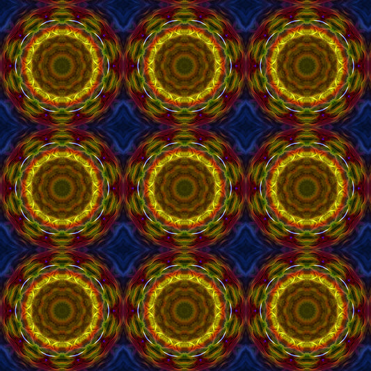 Soft Red and Yellow Kaleidoscope Digital Image Download
