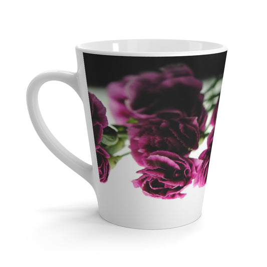 Purple Carnations Latte mug