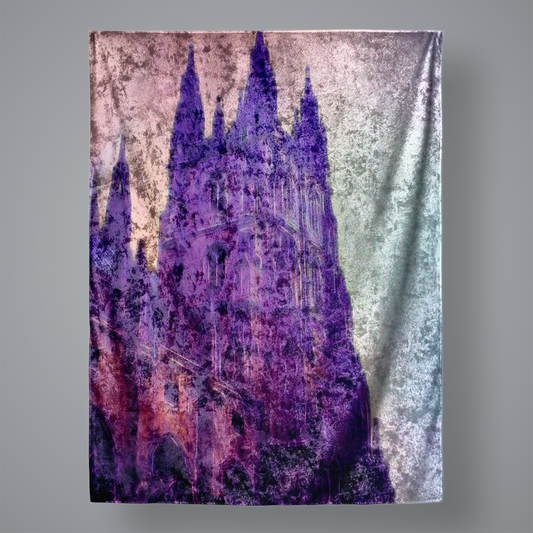 Cathedral Tower Large Velvet Wall Tapestry