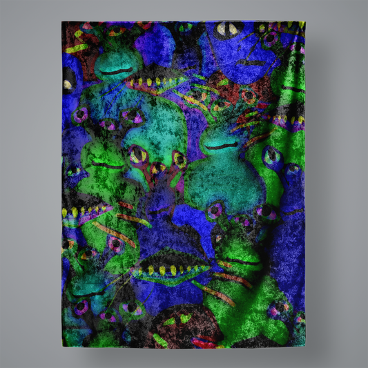 Aliens Collage  Large Velvet Wall Tapestry