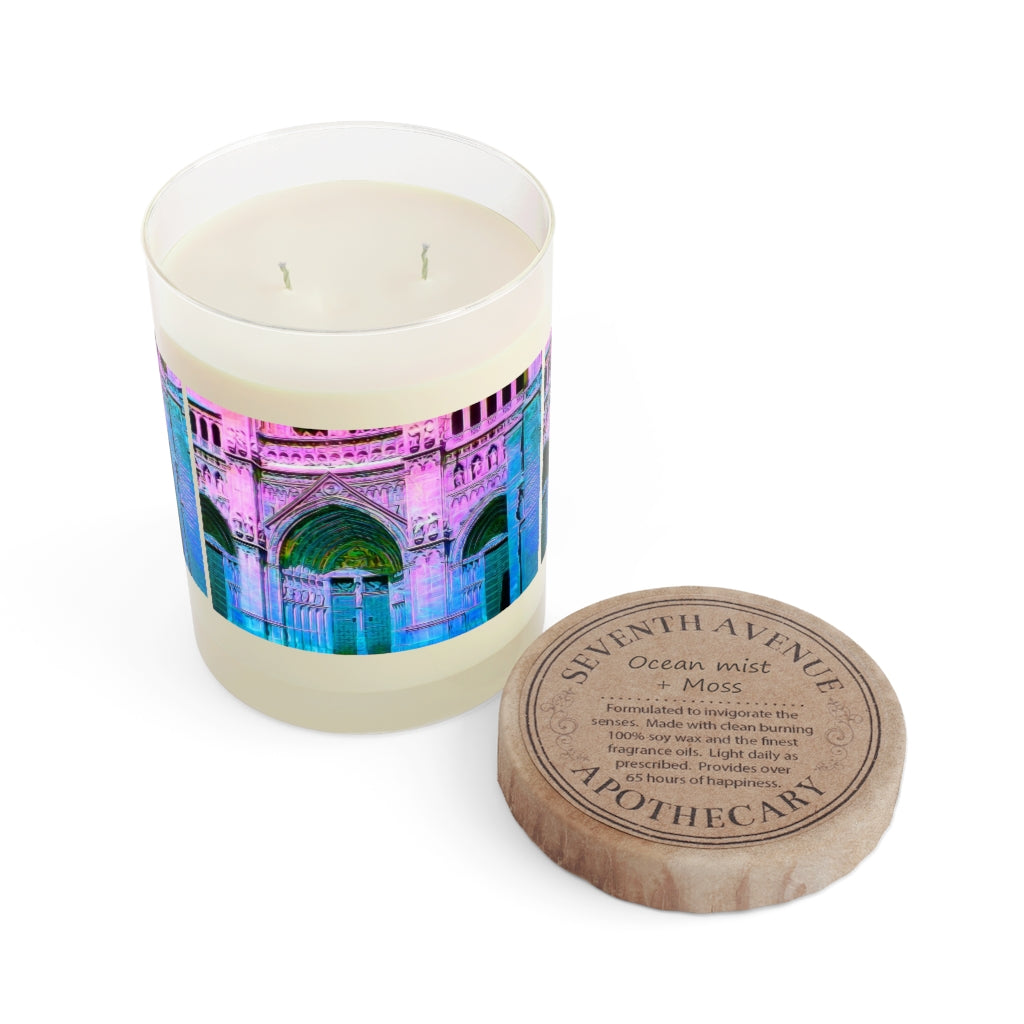Cathedral Doors In Pink and Blue Scented Candle - Full Glass, 11oz