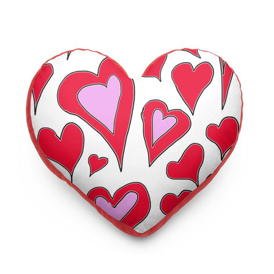 Hearts Drawing Heart Pillow