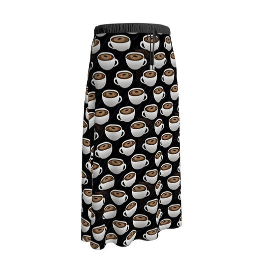 Coffee Cups and Stripes Skirt