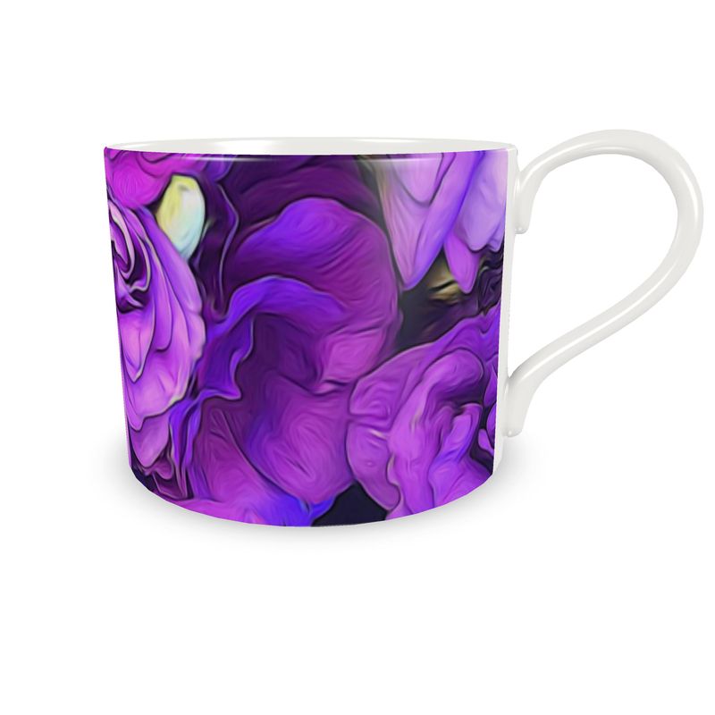 Purple Lisianthus Cup and Saucer