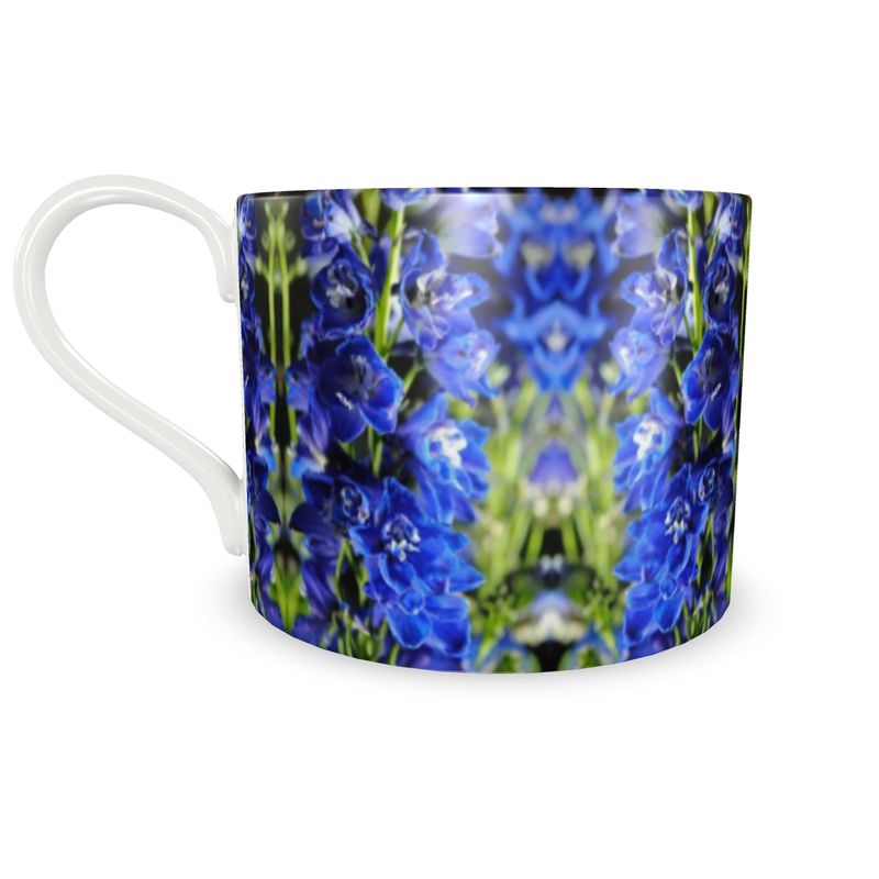 Blue Delphinium Cup and Saucer