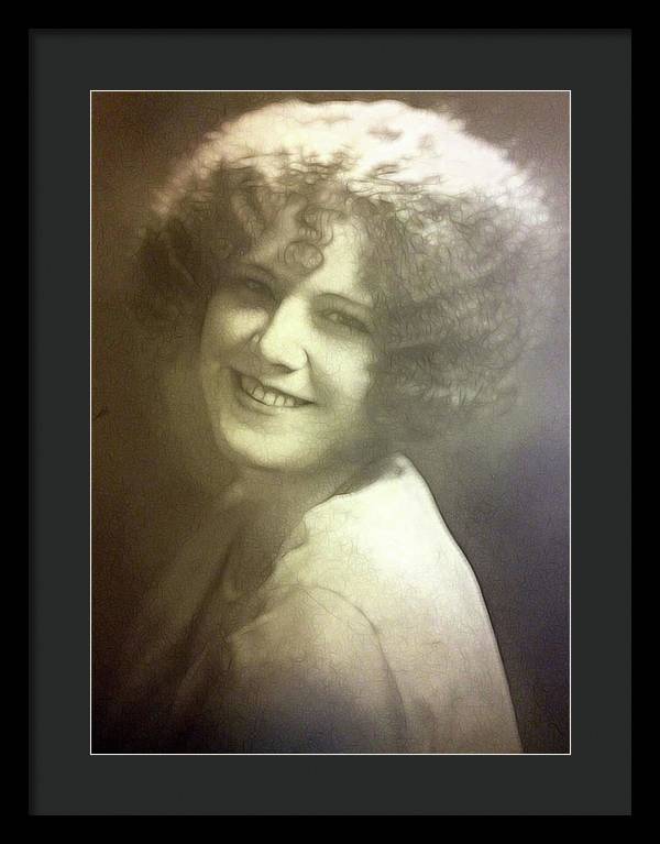 1931 Woman With Soft Hair - Framed Print