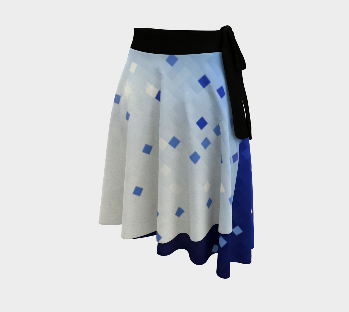 Blue Square Confetti Wrap skirt