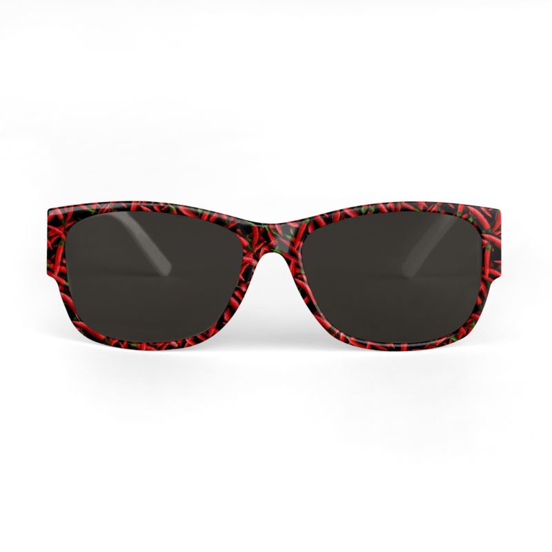 Red Chili Peppers Pattern Sunglasses