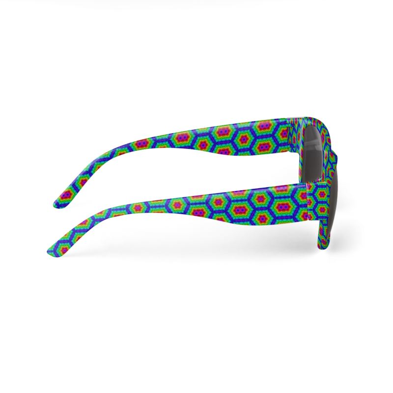 Colorful Hexagons Sunglasses