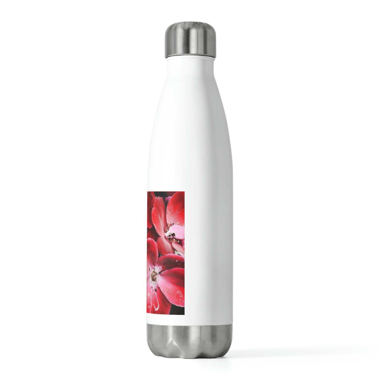 Bright Red Flowers 20oz Insulated Bottle