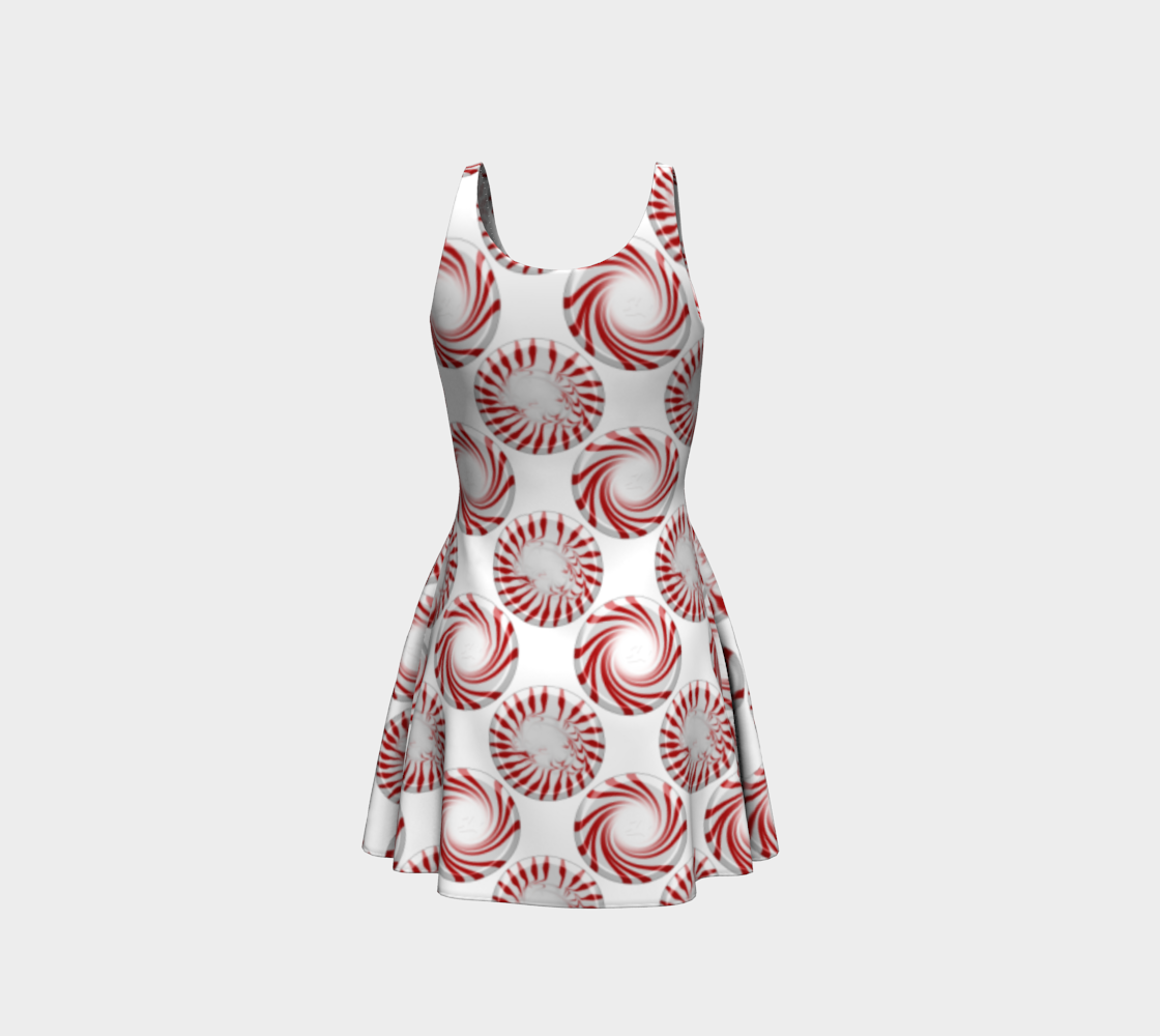 Peppermint Candy Dots Flare Dress