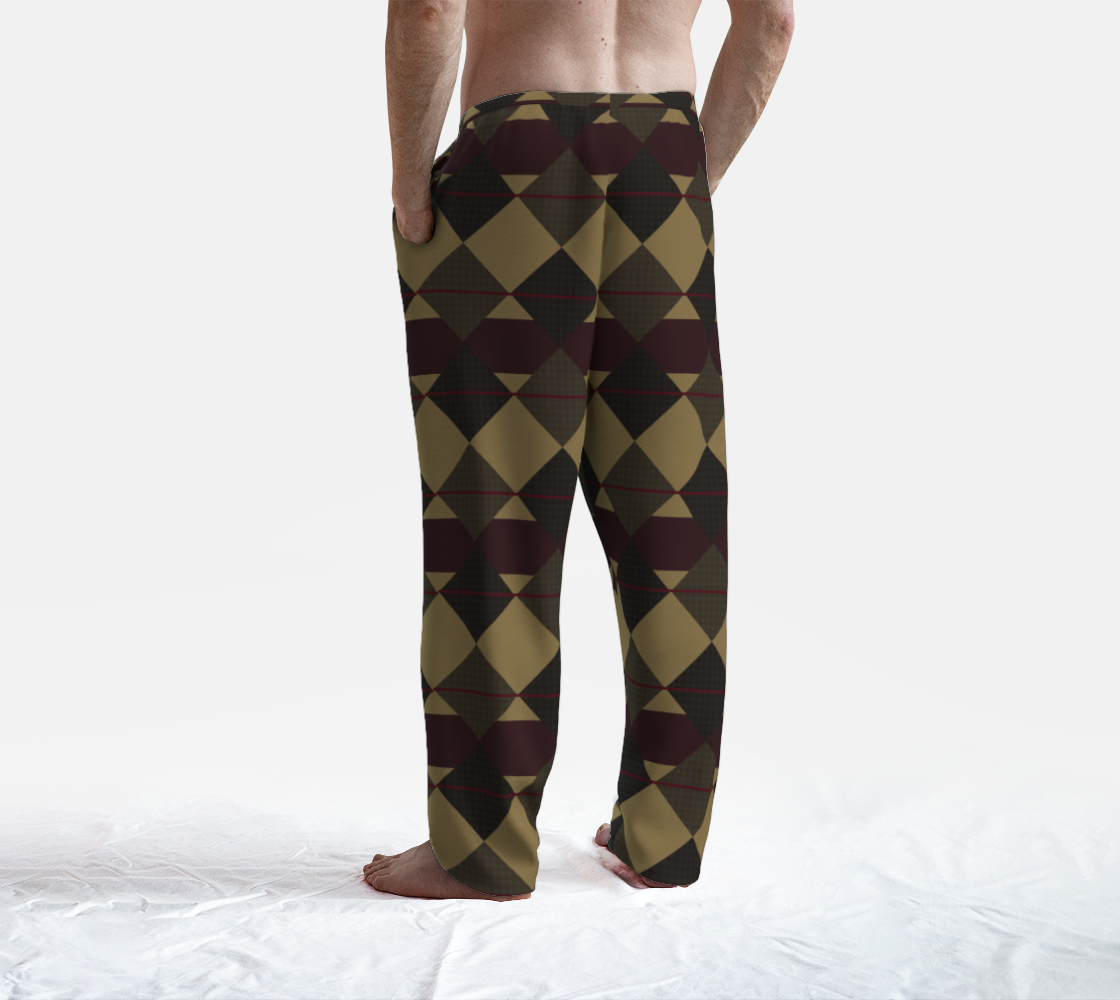 Checkered Brown Plaid Lounge Pants