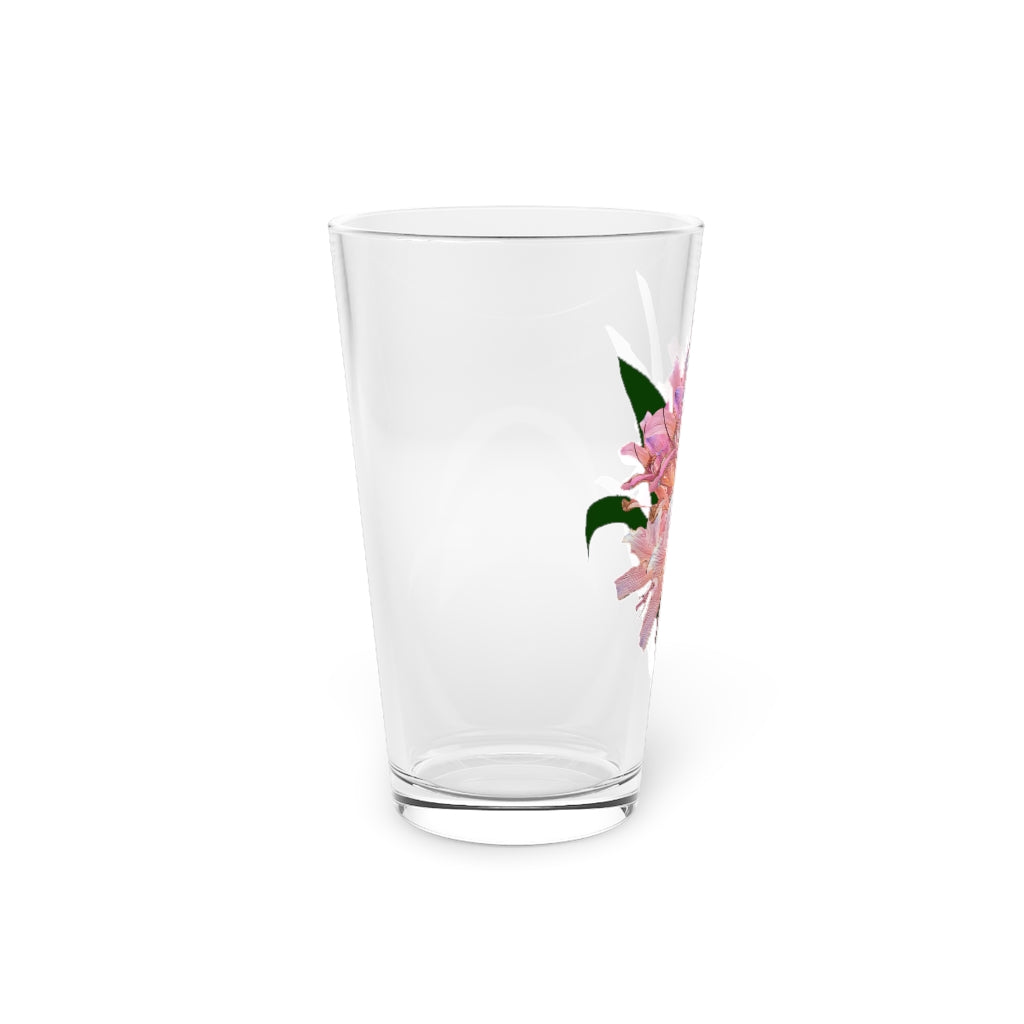 Pink Amaryllis Pint Glass, 16oz