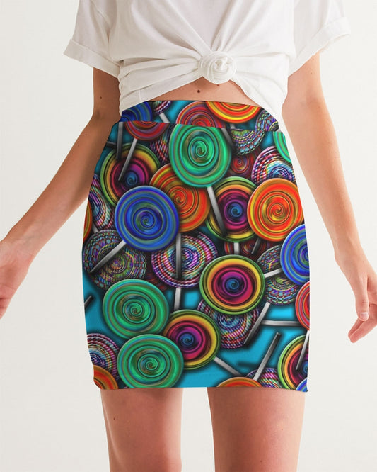 Colorful Lollipops Women's Mini Skirt