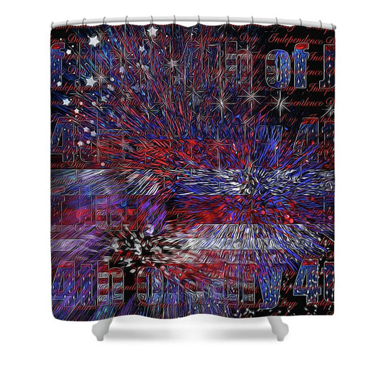 4th of July Poster - Shower Curtain