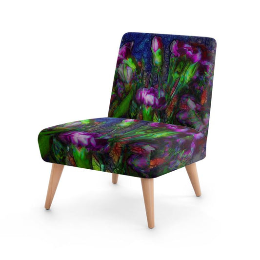 Abstract Pink Carnations Occasional Chair