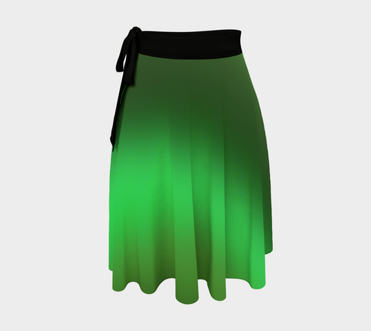 Green Grass Gradient Wrap Skirt