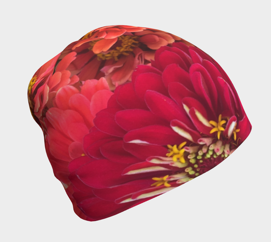 Peach and Pink Zinnias Hat