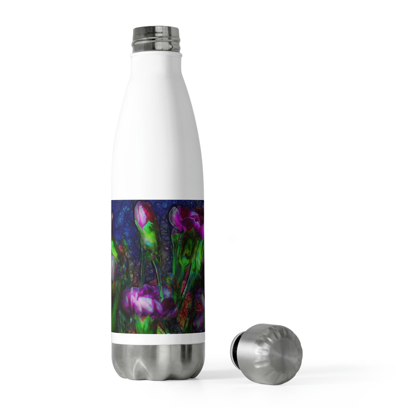Abstract Pink Carnations 20oz Insulated Bottle