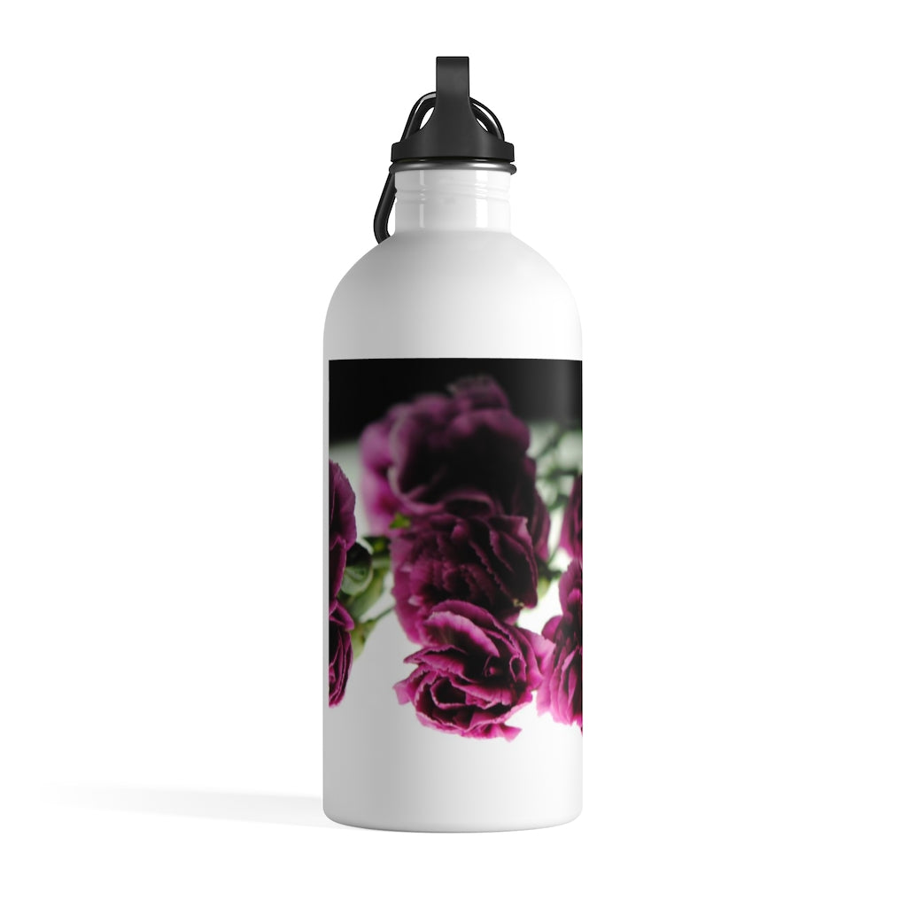 Purple Carnations Stainless Steel Water Bottle