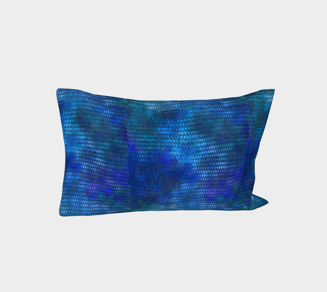 Blue Dragon Scales Bed Pillow Sleeve