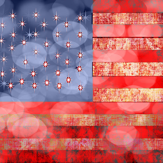 American Flag in Bokeh Digital Image Download