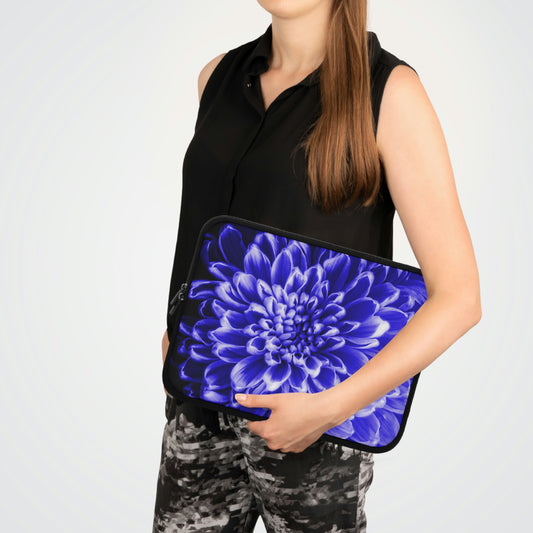 Blue Chrysanthemum Laptop Sleeve