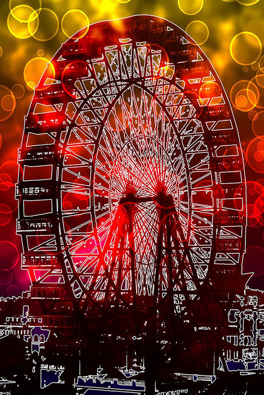 Bokeh Light Ferris Wheel Digital Image Download