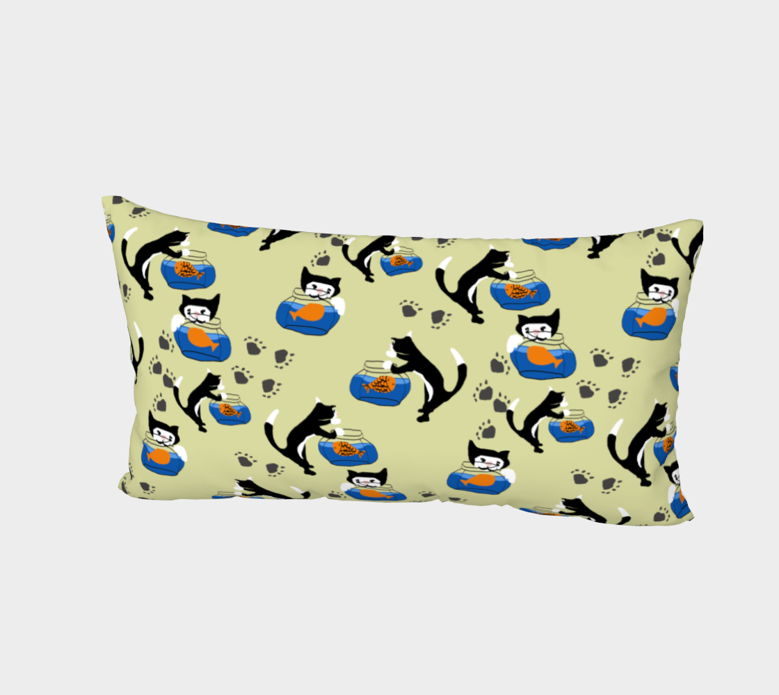 Cat and The Fishbowl Bed Pillow SHam
