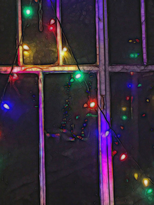 Christmas Light Refracts Digital Image Download