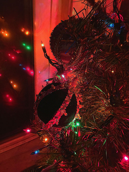 Christmas Lights at The Window Digital Image Download